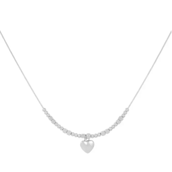 Ketting - hart met kraaltjes