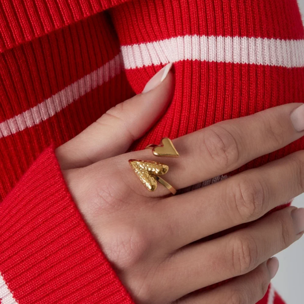 Ring - dubbel hartje