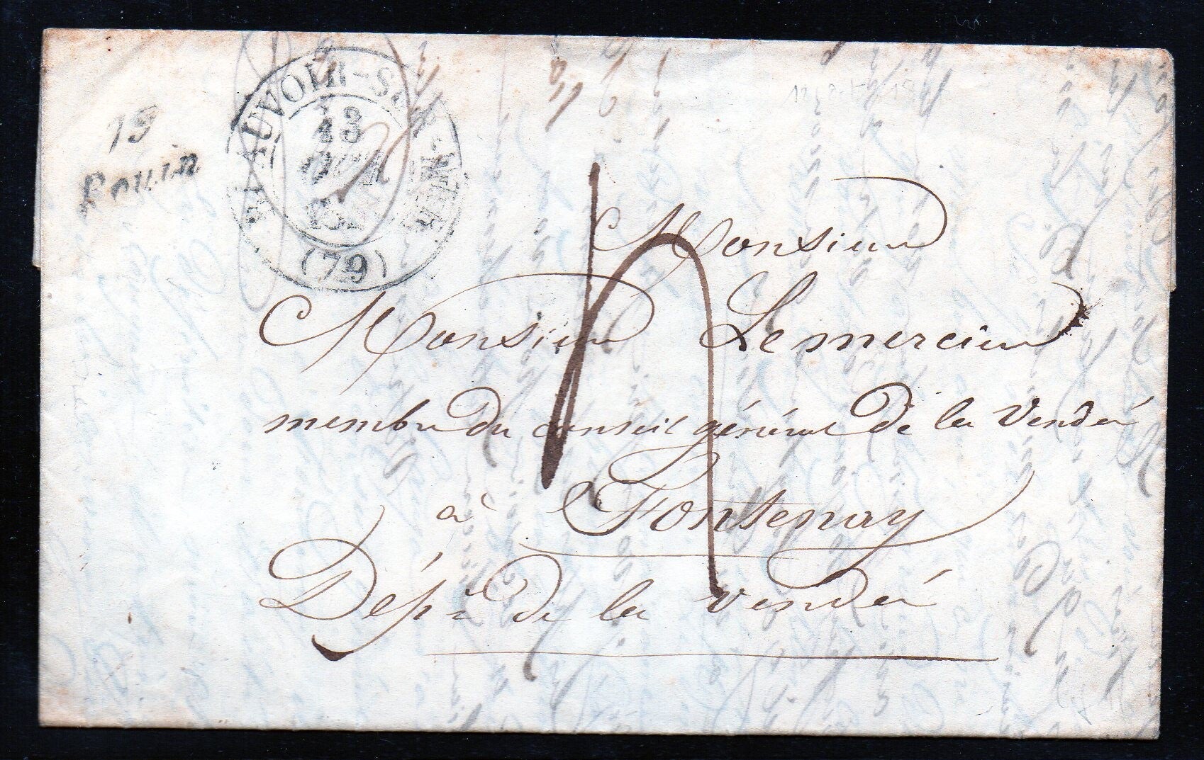 LAC 1841 BOIN POUR FONTENAY / CURSIVE