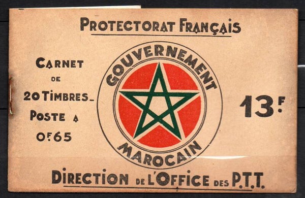 MAROC / PROTECTORAT FRANCAIS / N° 140 EN CARNET DE 20 TP