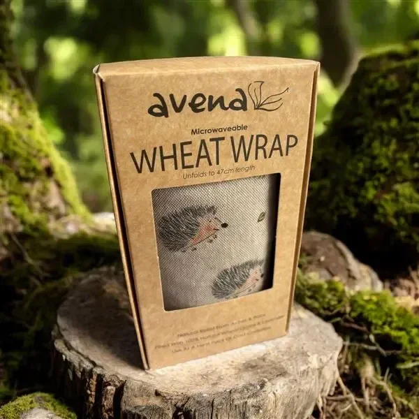 Hedgehog Print Wheat Wrap in Gift Box