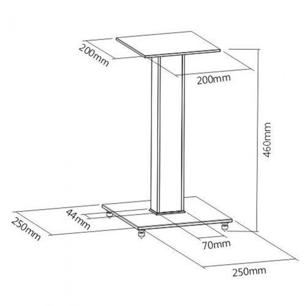 🔊 2× Black Glass Speaker Stands