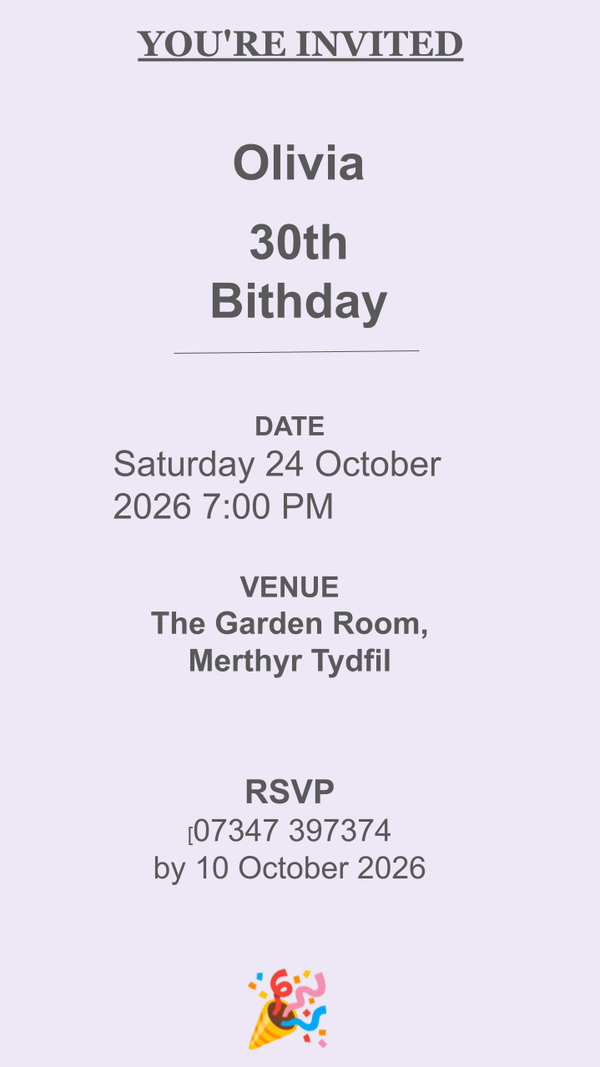 Standard E-Invite