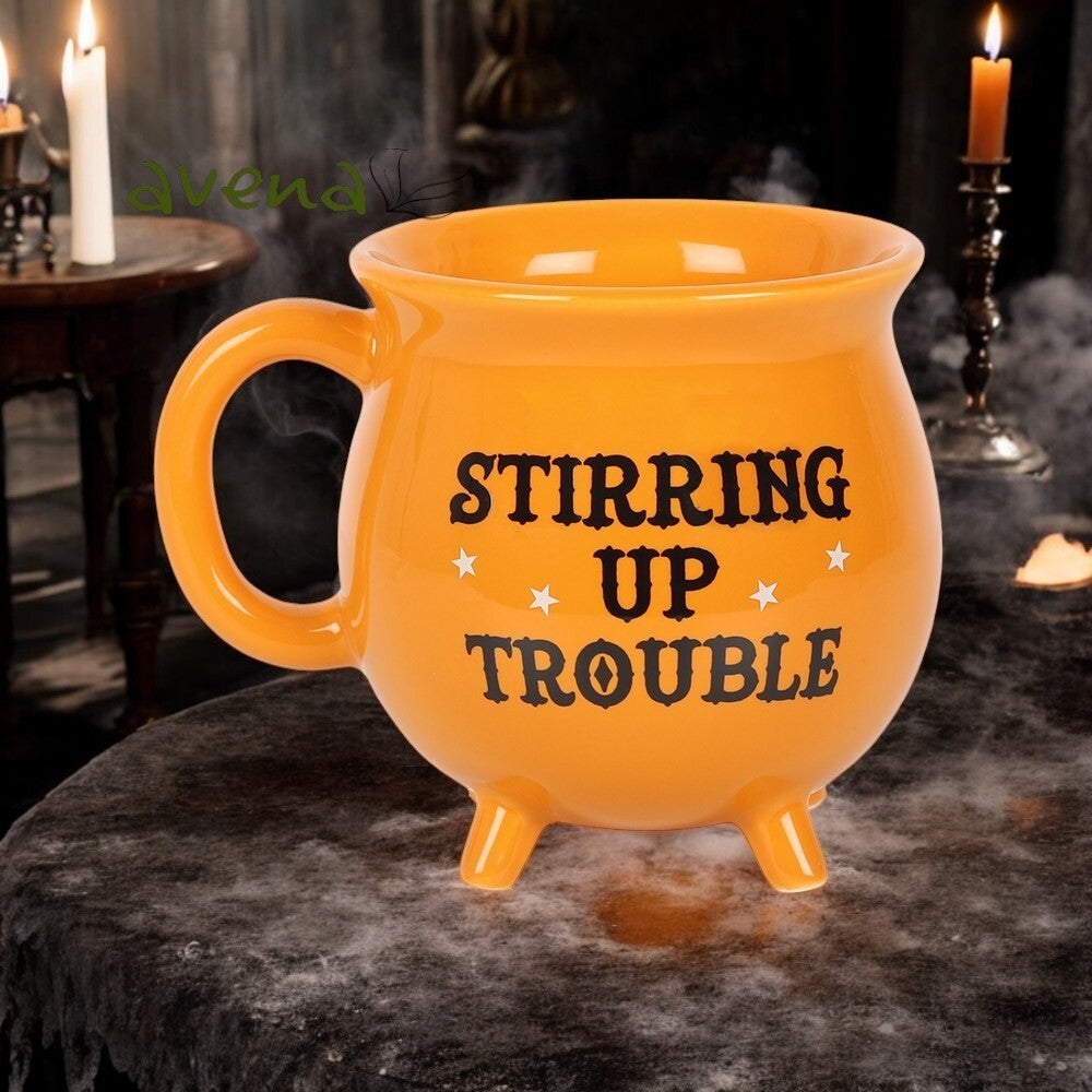 Orange Cauldron “Stirring Up Trouble” Mug – Gift Boxed