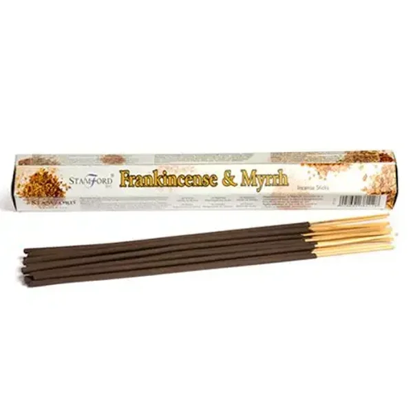 🕯️ Frankincense & Myrrh Incense Sticks – Stamford Hexagonal 20 Pack