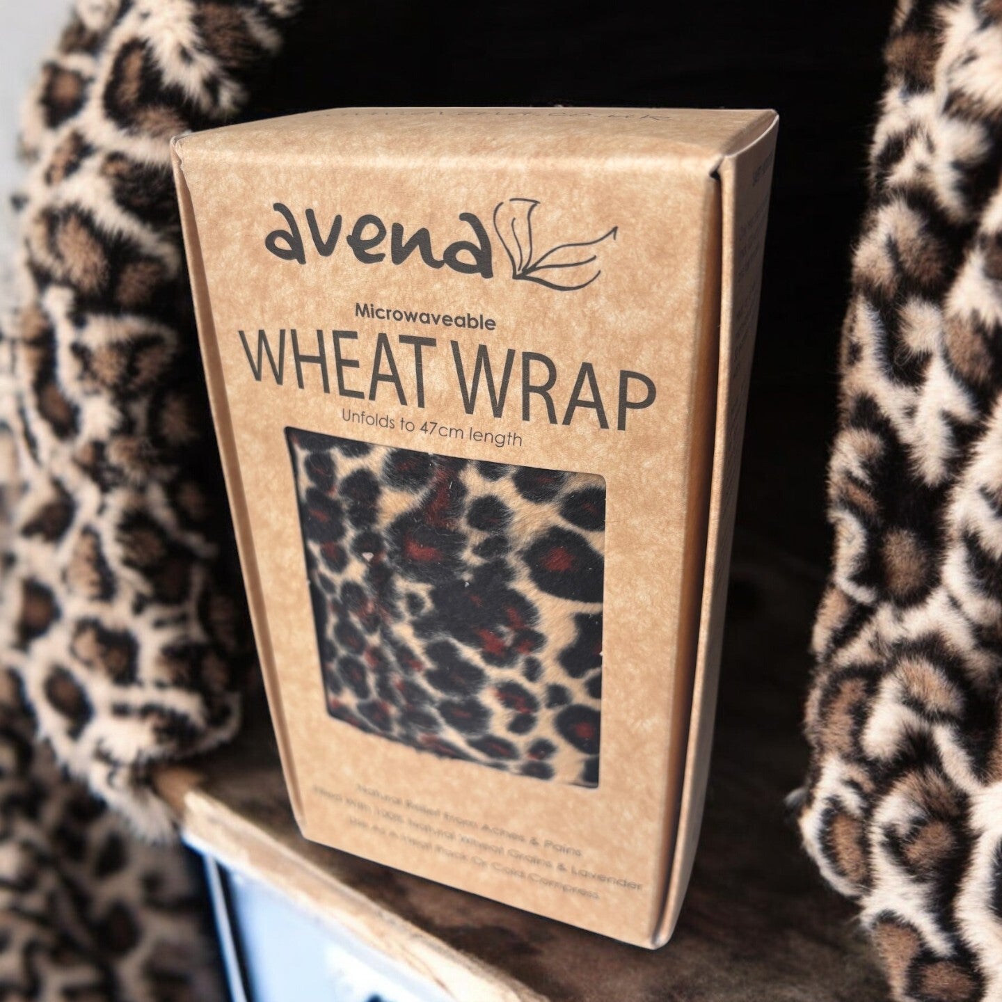 Leopard Print Wheat Wrap in Gift Box