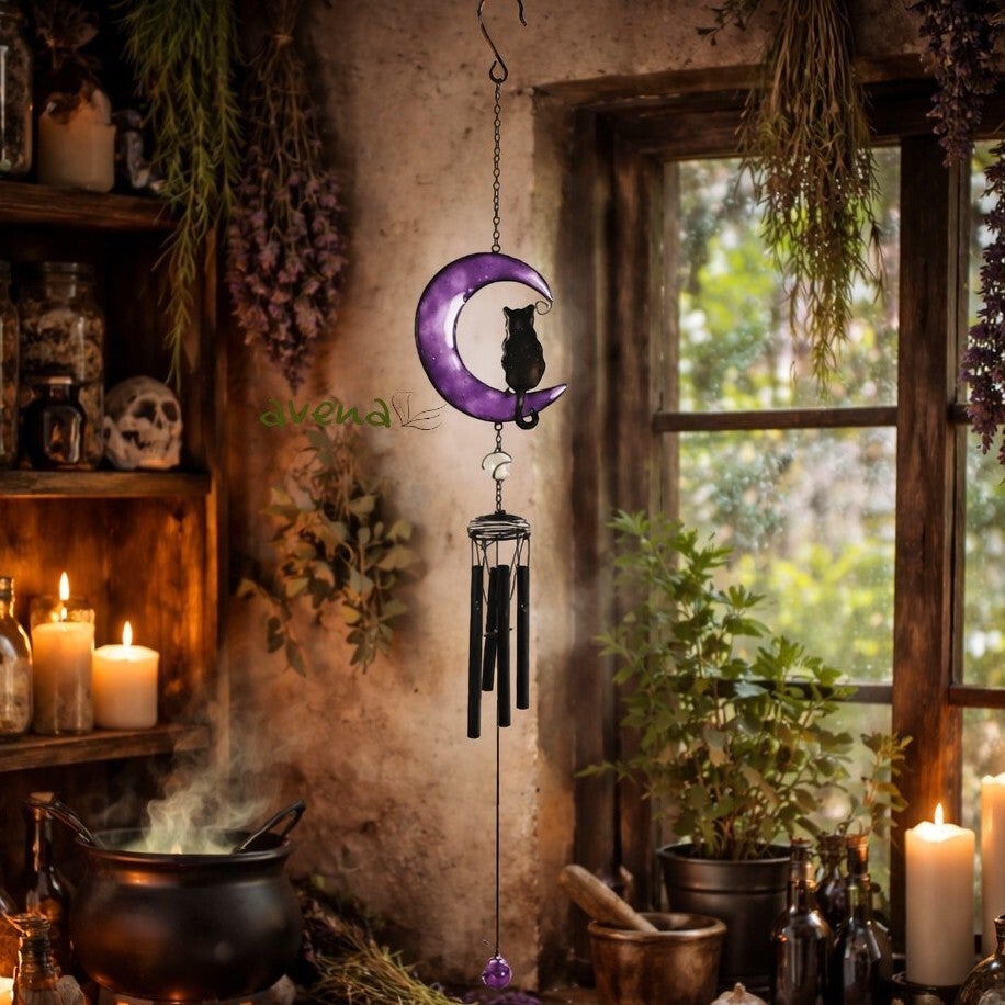 Black Cat Windchime Suncatcher 🐈‍⬛