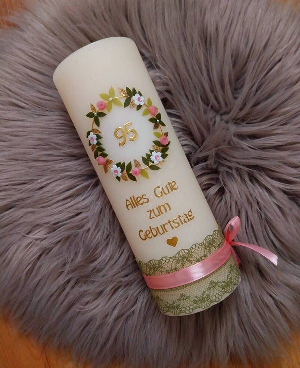 Geburtstagskerze Rustik Kranz ,,70''