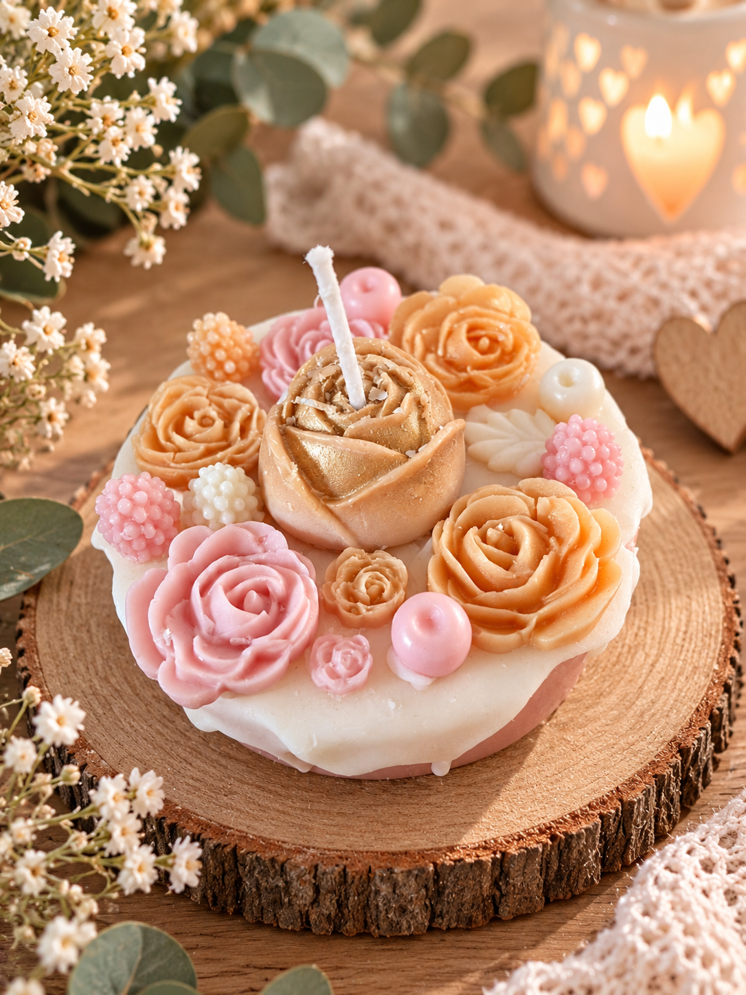 Liebevolle Kerzentorten als Geburtstagsgeschenk – handgemacht mit Herz 🎂🕯️