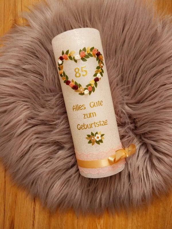 Geburtstagskarte mit Kranz