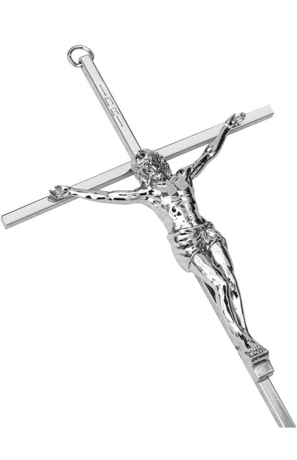 Crucifijo de pared, cruz de metal para colgar en la pared