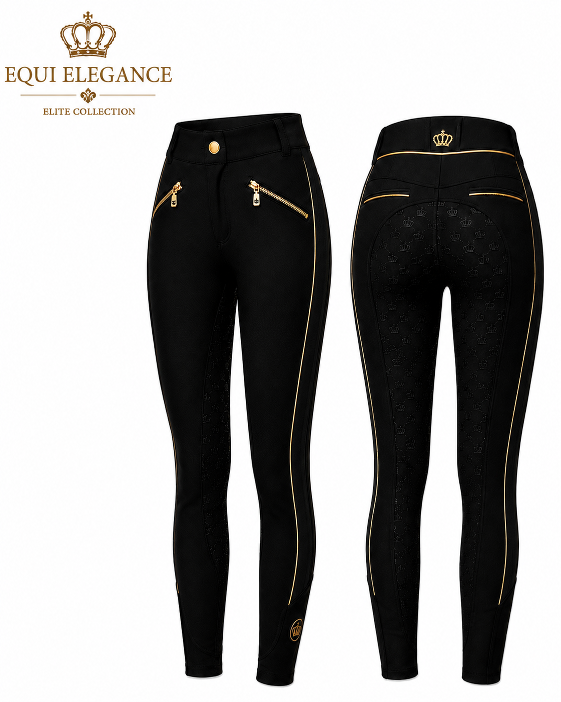 Black Elite Rider Breeches
