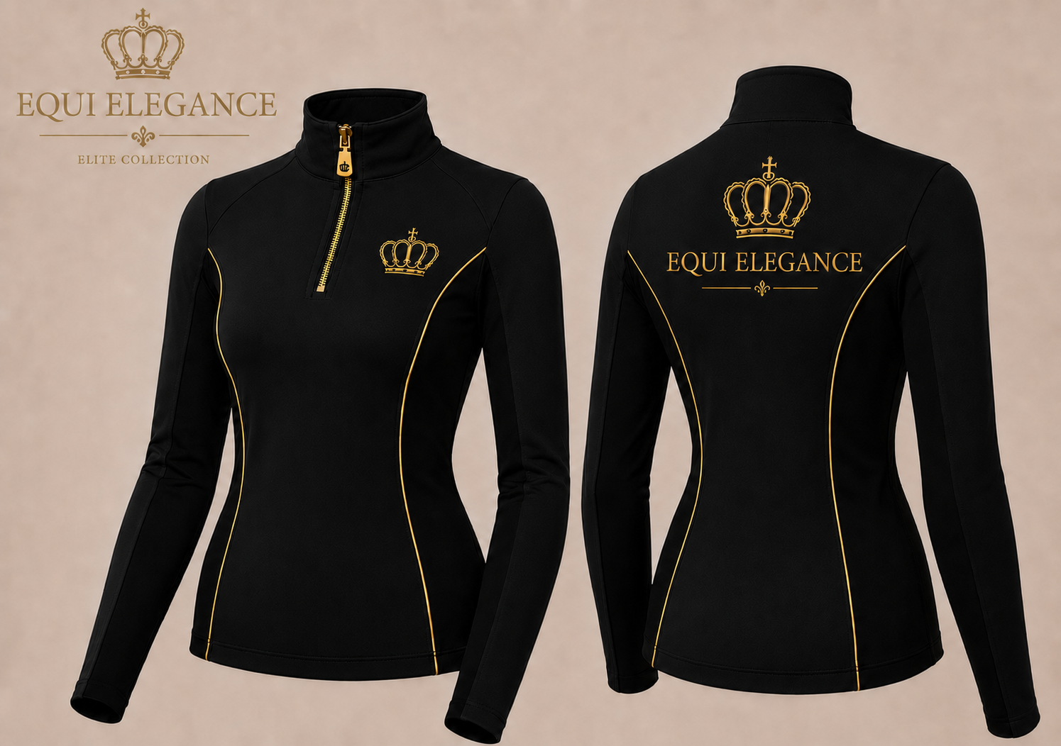 Black Elite Rider Top