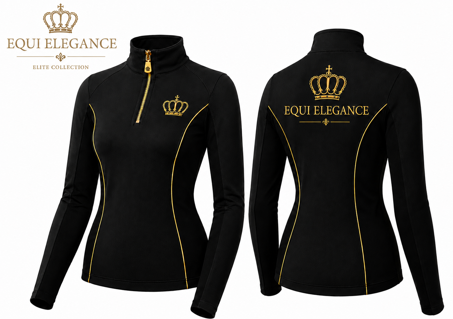 Black Elite Rider Top