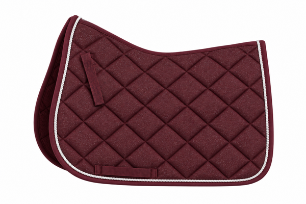 Sparkling Glitter Zadeldek Jumping Burgundy