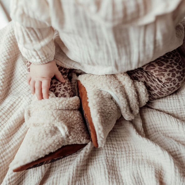 Teddy slofjes - zand