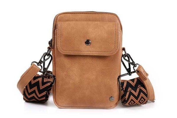 Dutch 1 Telefoon- en schoudertasje Groet Camel