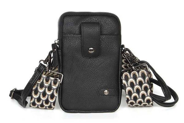 Telefoontasje / schoudertasje / crossbody Ovieda Zwart