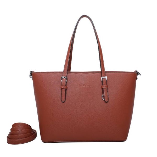 Delaure Elegante Schoudertas - Handtas Cognac