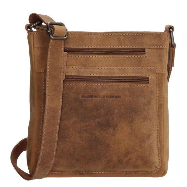 H&S Idaho II Leren Schoudertas Bruin