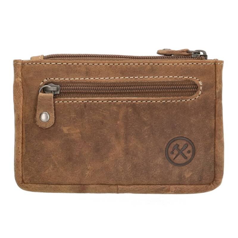 Hide & Stitches Idaho Leren Sleuteletui Bruin