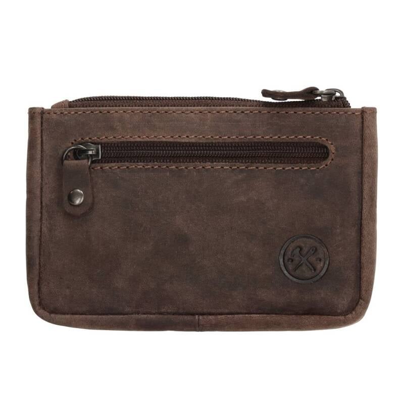 Hide & Stitches Idaho Leren Sleuteletui Donkerbruin
