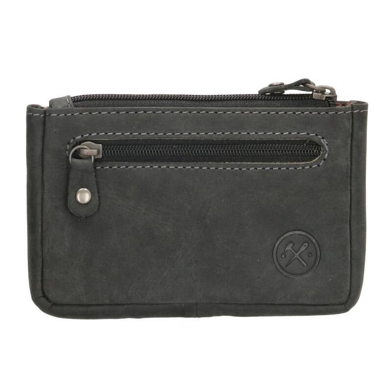 Hide & Stitches Idaho Leren Sleuteletui Zwart