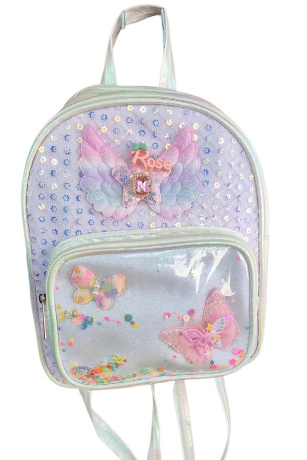 LR Kinderrugtas Glamour Butterfly Roze / licht Lila