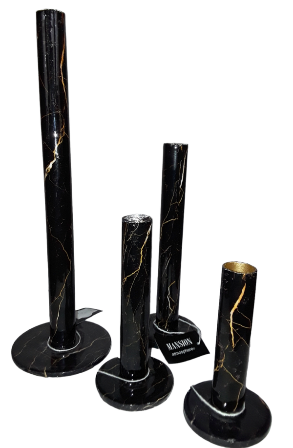 Stijlvolle kaarsenhouder New Black Marble 13