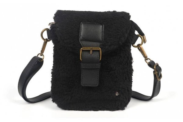 Dutch Telefoontasje / schoudertasje / crossbody teddy zwart