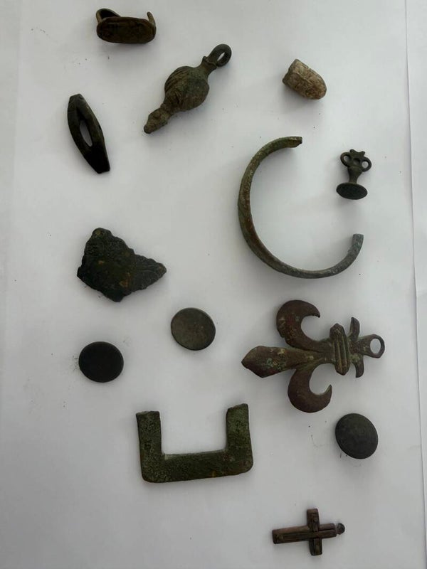 Medieval Jewellery and military buttons