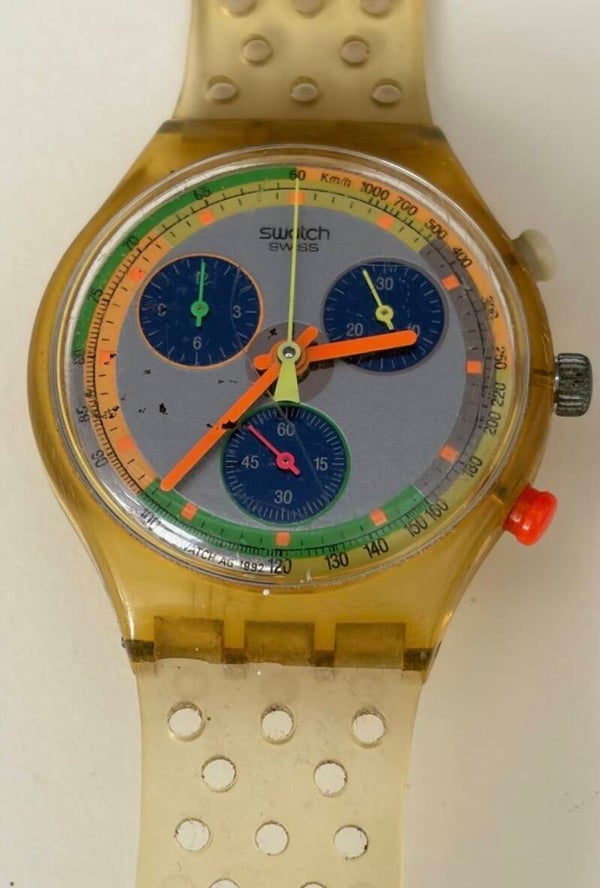 Vintage 1993 Swatch Jelly Shag Chronograph Watch