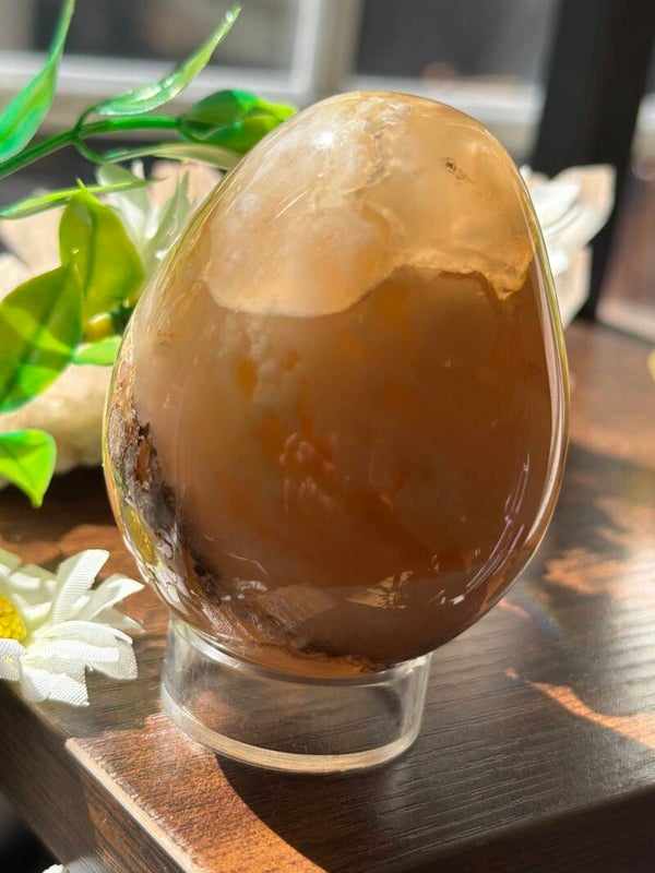 Flower Agate Egg