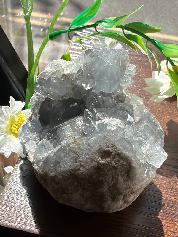 Celestite Crystal Geode AA grade