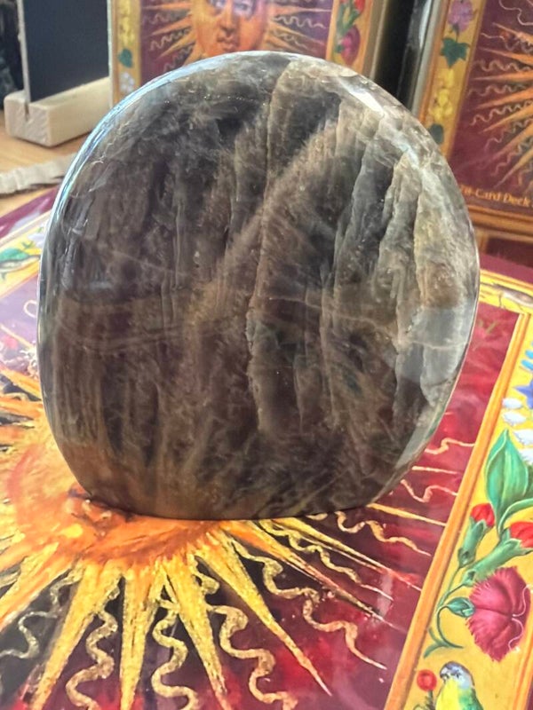 Black Moonstone Freeform with orange veins