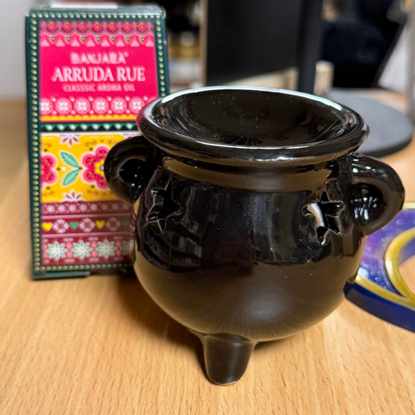 Small Black Cauldron Oil Burner