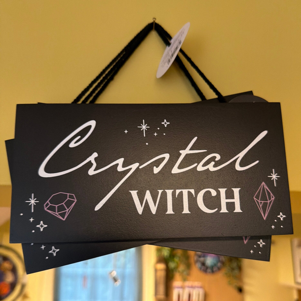Crystal Witch Hanging sign