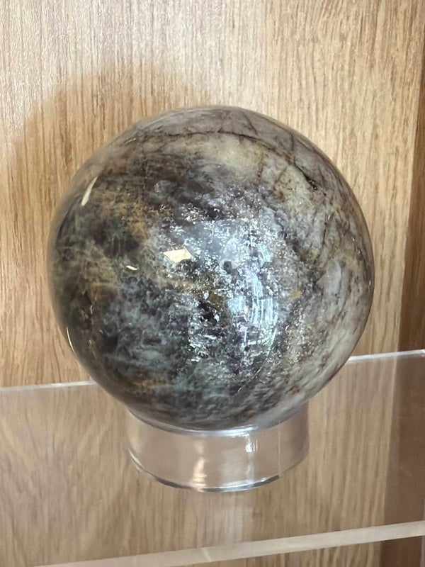 Black Moonstone Flashy Sphere