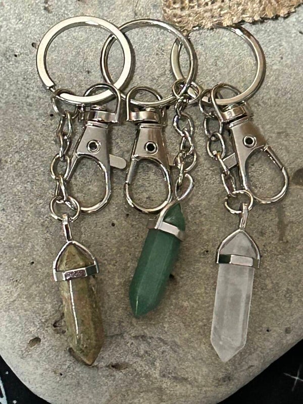 Gemstone keychains