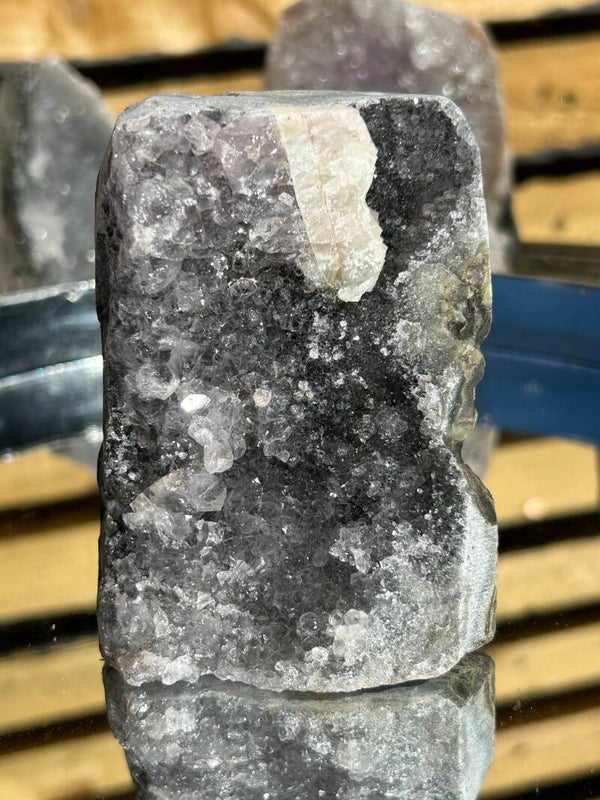 Black Quartz Druzy Geode