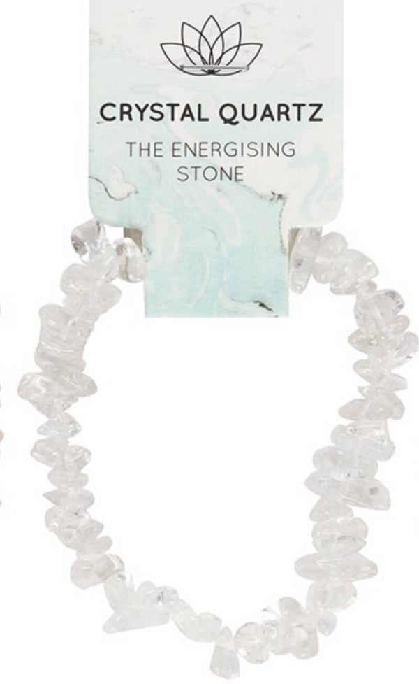 Stretch Chip Bead Bracelet - Crystal Quartz