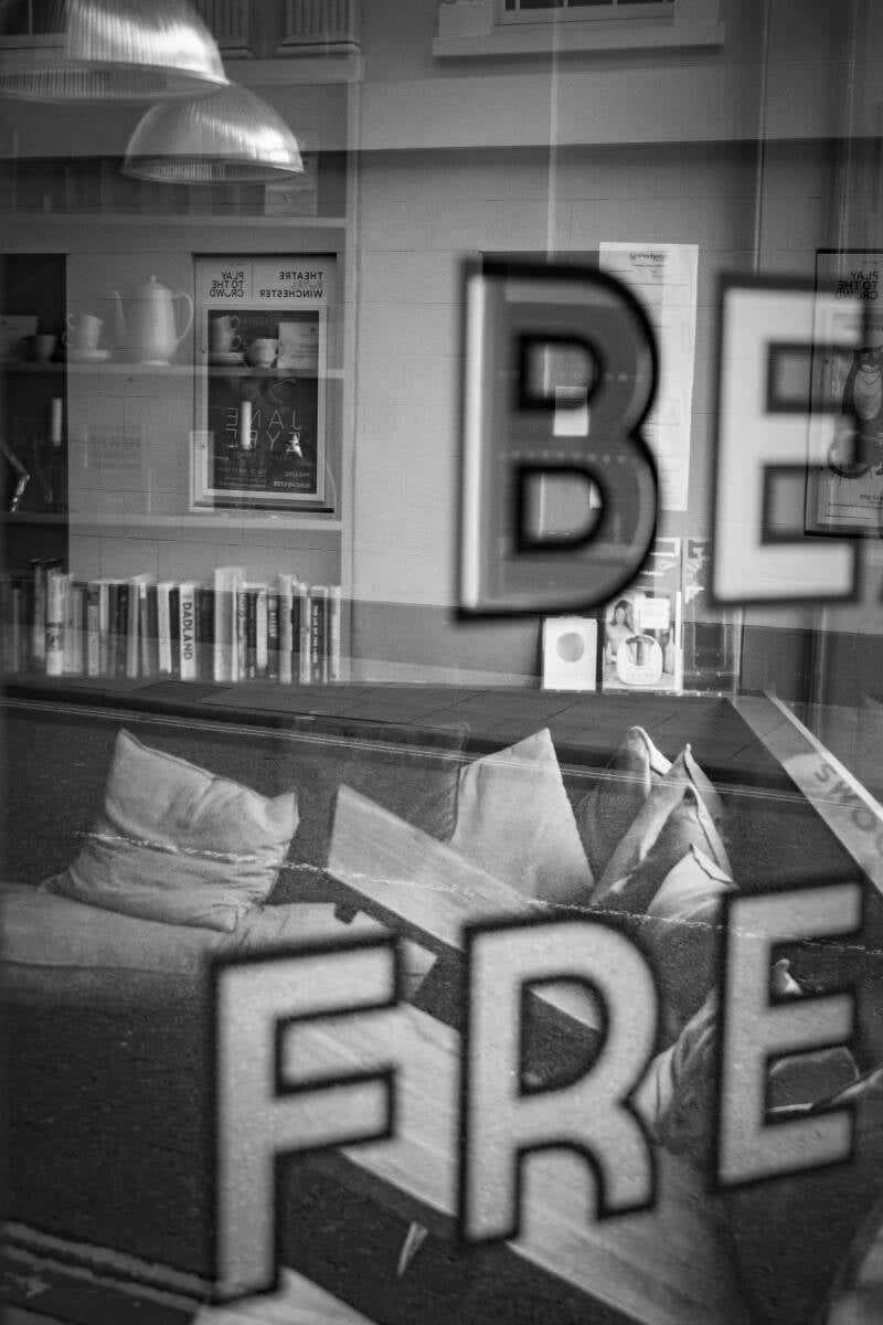 A closed coffee shop during lockdown 