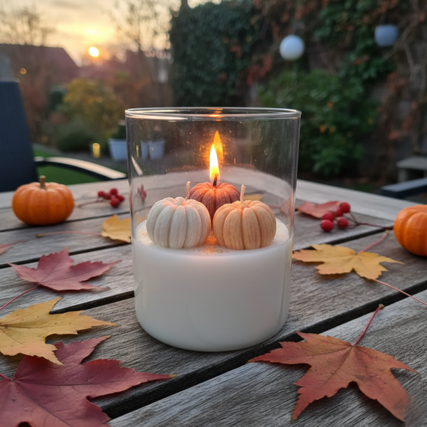 Pompoen Geurkaars in glas