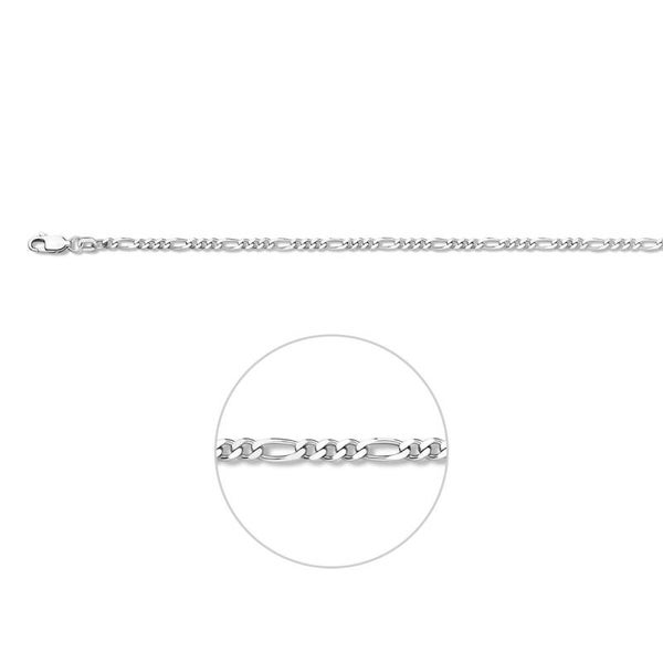 Zilveren ketting figaro 60cm