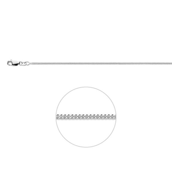 Zilveren ketting gourmet 36cm