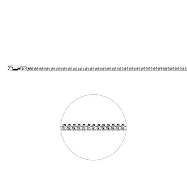 Zilveren ketting gourmet 70cm
