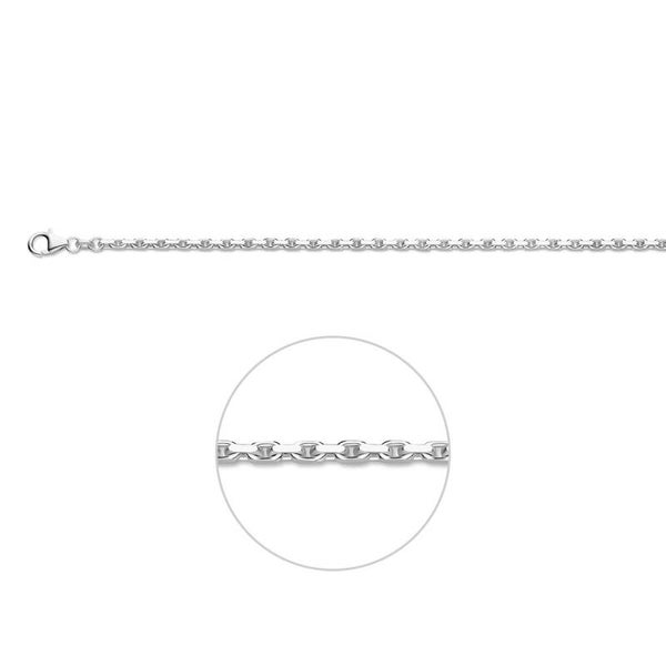 Zilveren ketting anker 60cm