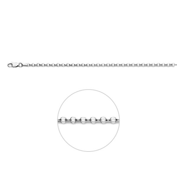 Zilveren ketting jasseron 45cm