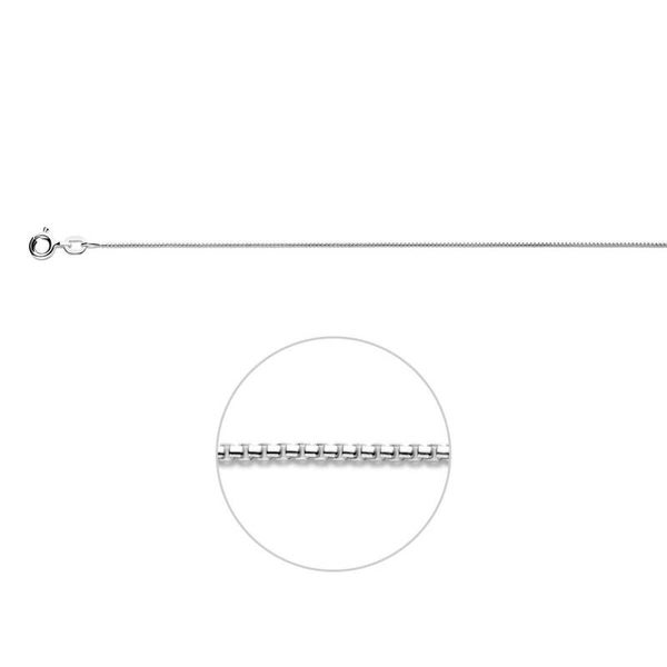 Zilveren ketting venetiaans bol 38cm