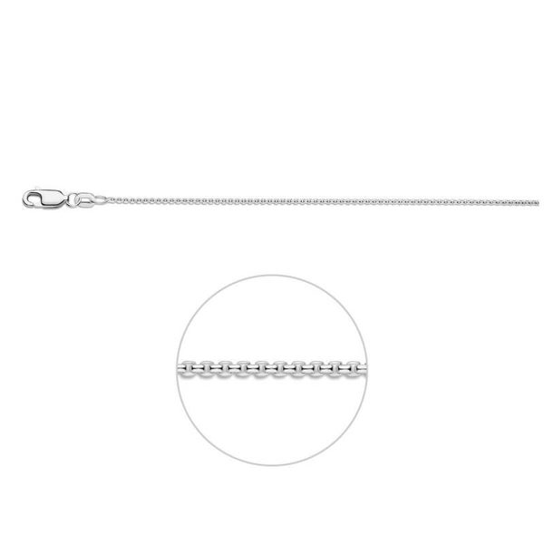 Zilveren ketting venetiaans bol 50cm